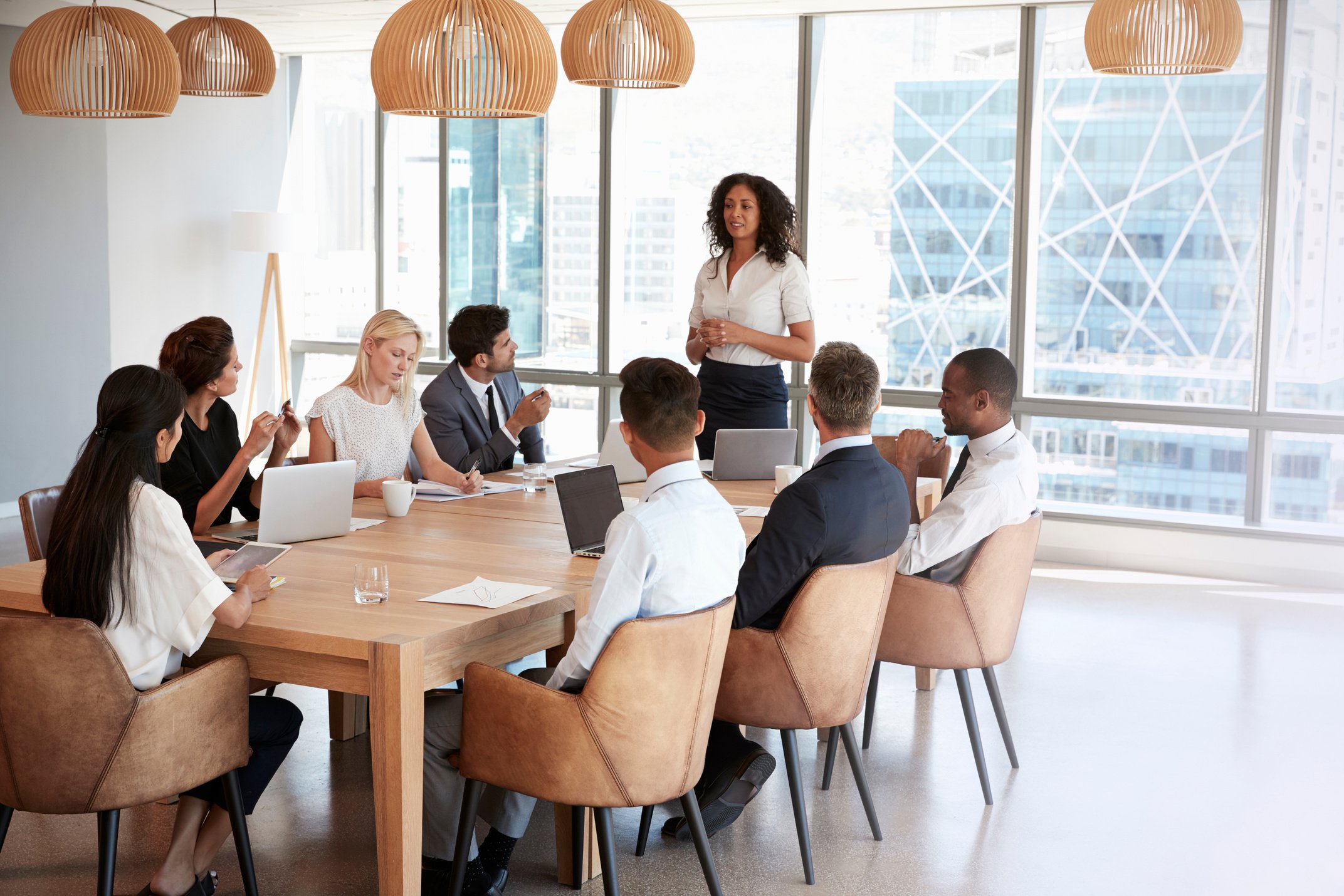 Meeting Around Board Table